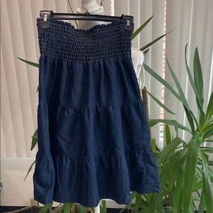 NWOT KIDICHIC Navy Blue denim tiered Skirt junior size 18 or XS WOMEN SIZE
